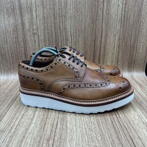 Grenson Archie Brogue Extralight Leather Shoes UK 8 US 9 Tan Lace up shoes
